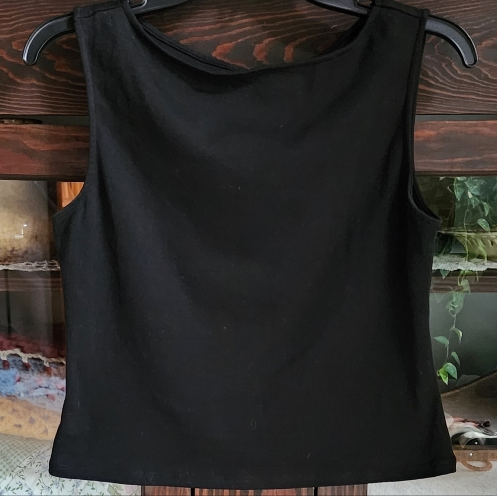 Elegant Black Sleeveless Tank Top
